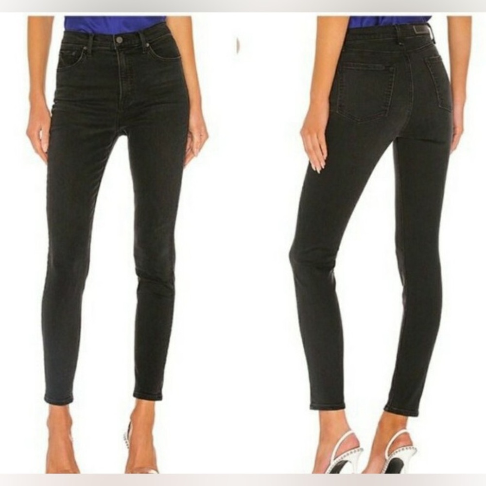 GRLFRND Kendall Skinny Jeans Women’s 26 Black Dark Star Mid Rise Stretch
